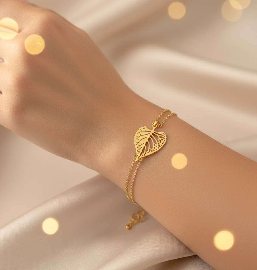 Leaf of Grace Collection (Necklace • Earrings • Bracelet Complete Set)