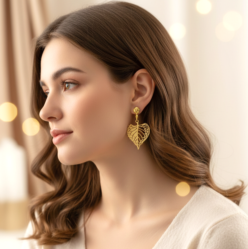 Leaf of Grace Collection (Necklace • Earrings • Bracelet Complete Set)